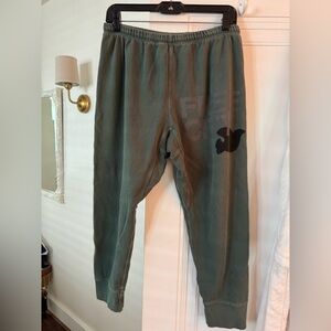 freecity Green Sweatpants with Tapered Leg Design size xl